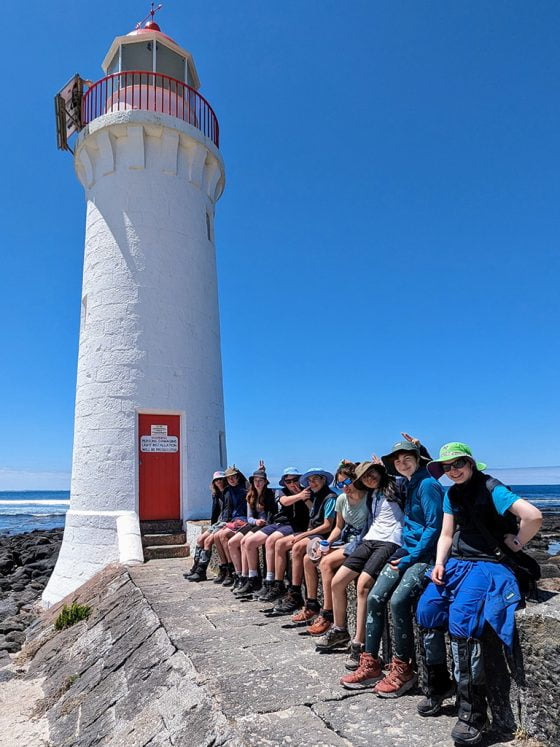 Gnurad-Gundidj Yr9 students exploring Port Fairy Lighthouse as part of the Summer Edition of EXPO #2 a 3 day expedition